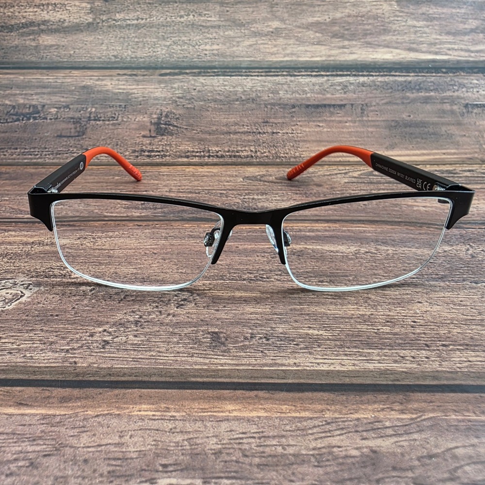 Foster Grant Ironman DG0924 IM1001 Black Red Glasses 53-17-147 +1.50